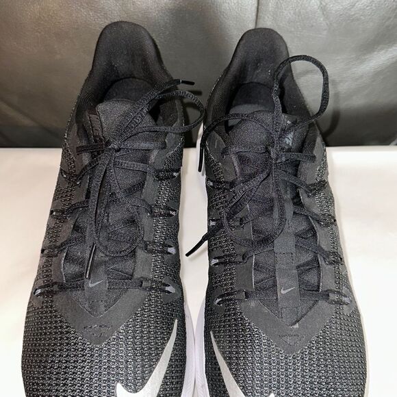 NIKE 9.5 Quest Slip Resistant Black Tan Knit Blue White Running Sneakers - Picture 11 of 15